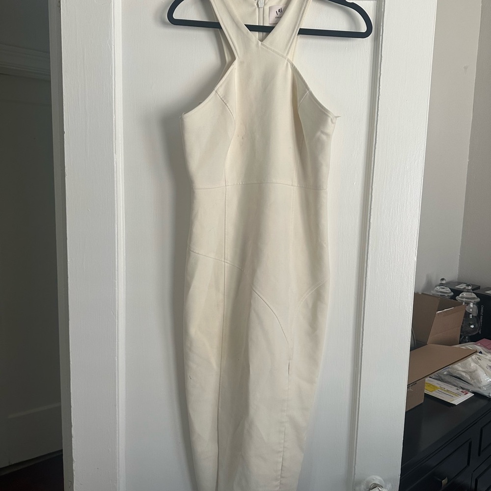 Cinq à Sept Cream Halter Dress